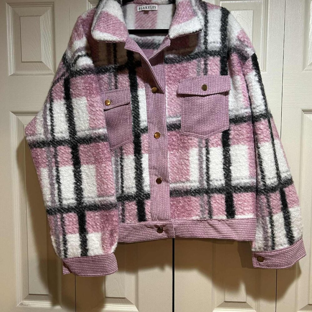 Pink Plaid Shacket